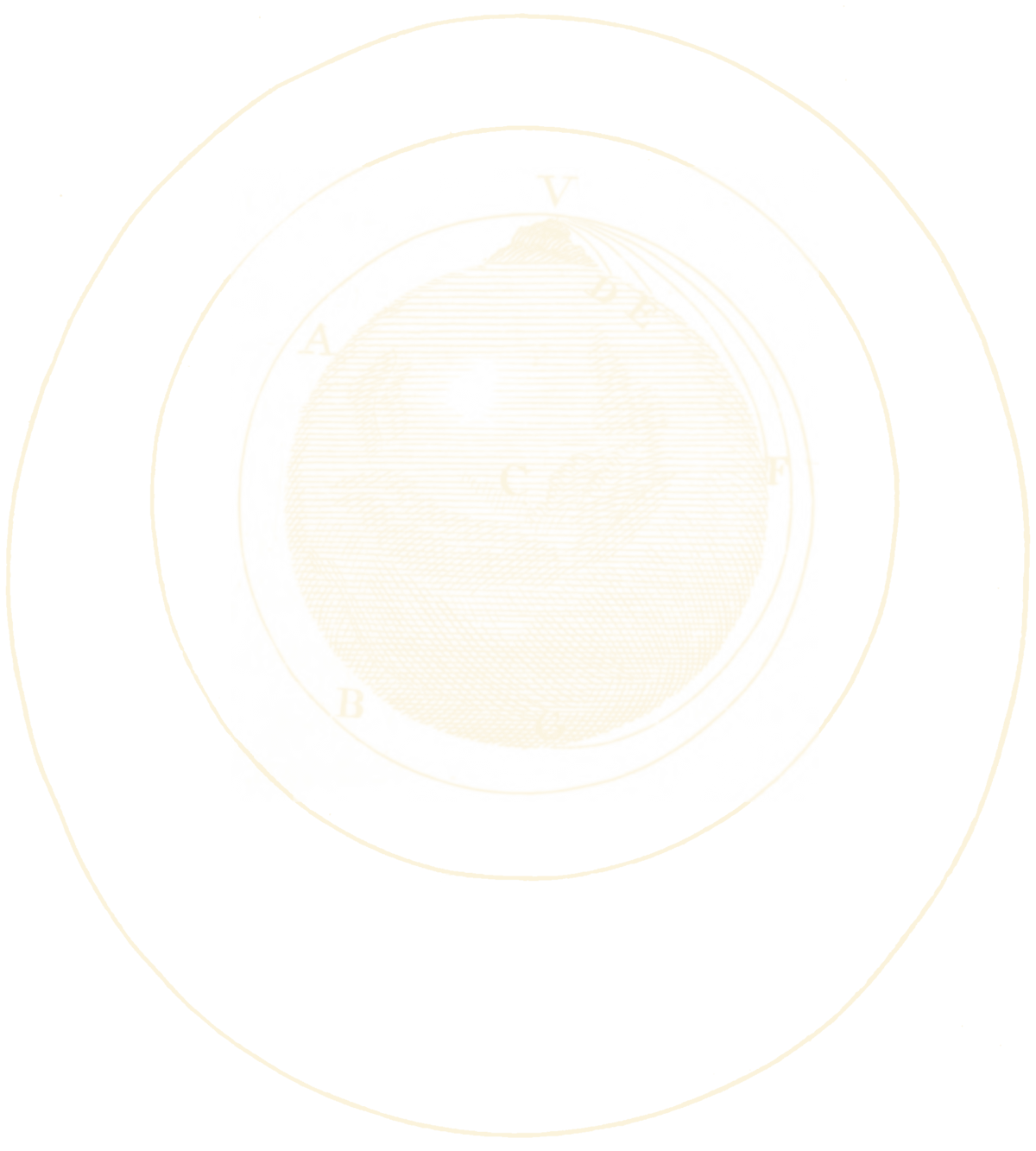 Newton's cannon diagram, 1728